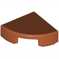 Lego destička kulatá 1x1 čtvrtkruh, tmavě oranžová (6228968)